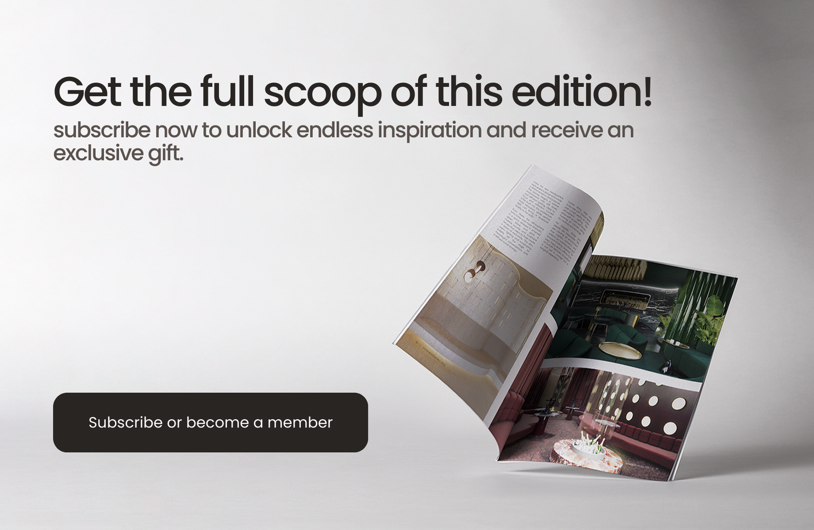 Subscribe to our magazine